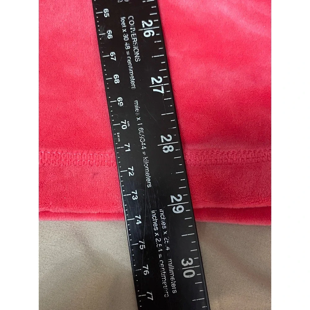 Juicy Couture Tracksuit Women L Pink Y2K Rhinestone Velour Hoodie Pants - Picture 11 of 15